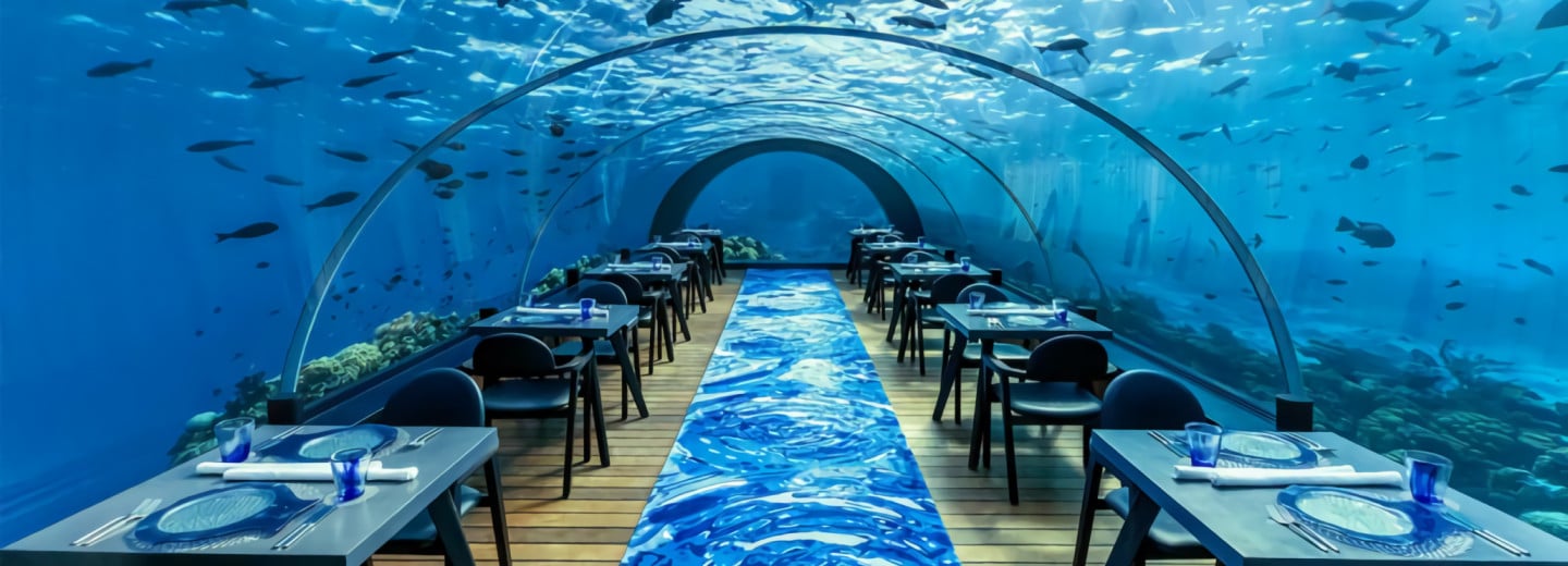Stunning Underwater Restaurant in The Maldives